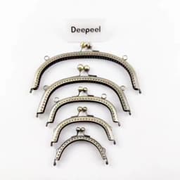Bronze Purse Handle Semicirc Frame Purses Bags Metal Kiss Clasp Lock Sewing Handbag Handles DIY Bag Accessories