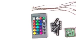 6pcs 1*3 Dot LED Remote Control of Lights Colorful Accessories Classic Brick Education Light-Emitting Building Blocks Kid