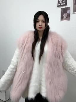 This year's popular internet celebrity style double-sided woven fox fur vest women's slim and young style