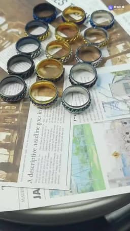 Rotatable Chain Rings For Men Stainless Steel Cuba Chain Wedding Men's Anti Stress Jewelry Bottle Opener Ring Gift