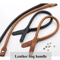 2PCS Bag Straps Synthetic Leather DIY Handmade Handles Black Brown Replacement Strap for Crossbody Shoulder Handbag Handle 53cm