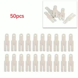 50pcs Y Shaped Nickel Sheets Nickel Strip Battery Connection Nickel Plated Steel Belt Strip Spot Welding Connector 20*5.7mm