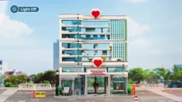 City Hospital Toy Building Set with LED Lighting, Compatible with Lego, Modular Three-Story Architecture Set for Adults, Gift Id