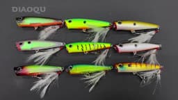 7g 65mm Surface Popper Fishing Lures Long Casting Artificial Hard Bait Topwater Pencil Swimbait Wobblers for Pike Perch Supplies