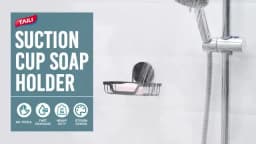TAILI Soap Holder Bar Soap Dish Suction Cup, Bar Soap Rack for Shower Wall, Draining Soap Saver Tray for Bathroom, Tub, Kitchen