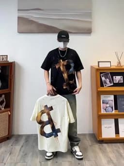 Supzoom New Arrival Summer High Street Splash Ink Printing Neutral O-neck Casual Heavy Texture Cotton Ins Loose Men T Shirt