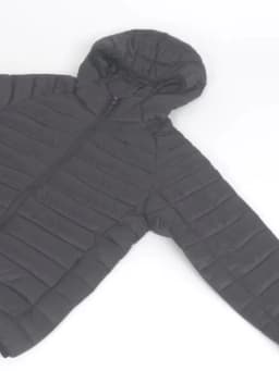 Men Hiking Down Cotton Jacket Hooded Lightweight Parkas Zip Pocket Fashion Outerwear Casual Padded Jacket and Coat Men Winter