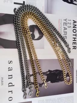 Aluminum Chain Strap Bag Silver Gold Metal Chain 13mm Designer Shoulder Bag Chain Replacement Accessories Hardware 120cm