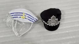 Mini Police Officer Sailor Navy Airman Pilot Hat for Pet Cat Dog Headdress