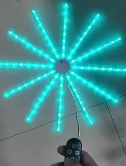 2023 LED RGB Hanging Firework String Light Waterproof 18 Modes Starburst Christmas Fairy Light Garland for Party Courtyard Decor