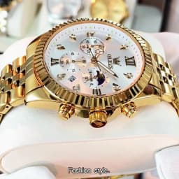 OLEVS 2932 High End Men's Watch Classic Lunar Phase Waterproof Stainless Steel Chronograph Watch Luxury Brand Quartz Men's Watch