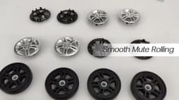 8Pcs Silver Luggage Wheel Replacement with Screw Travel Luggage Wheels Replacement Suitcase Parts 50mm Axles Caster Wheel Repair