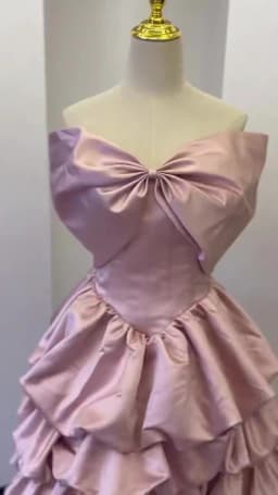 Butterfly Tie Solid Color One Shoulder Birthday Party Host Daily Cute Sweet Cake Fluffy Skirt Dress Formal Dress Customized
