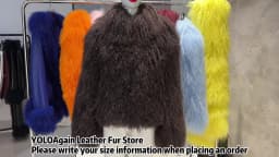 YOLOAgain High Collar Real Mongolia Sheep Fur Jacket For Women 2025 Winter Coats Outerwear