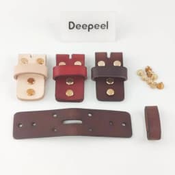 1/2Pcs Deepeel 3.8cm Leather Loop for Men's Waist Belts Cowhide Ring Metal Buckle Pure Copper Rivet Belt Tail Fixing Accessories