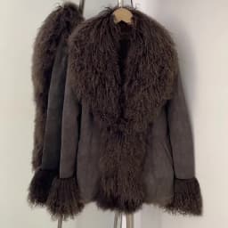 OFTBUY New Winter Warm Curly Mongolia Sheep Fur Jacket Women Vintage Shearling Coat Slim Faux Suede Real Rabbit Fur Clothing