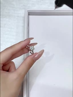 Brilliant 2 Carat Round Moissanite Diamond Engagement Rings For Women Anniversary Wedding Luxury Fashioned Jewelry