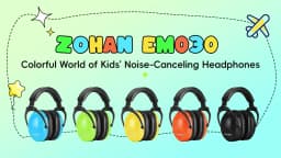 ZOHAN Kids Noise Reducing Earmuff Safety Hearing Protection Headphone for Autism Children Foldable EarCups Passive Defender 25dB