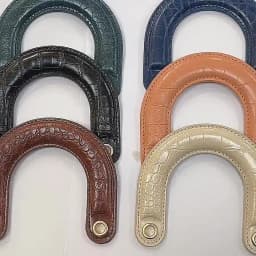 2pcs PU Leather Bag Handles Handmade Handbag Strap Purse Handles Short Bag Belt DIY Bag Replacement Accessories