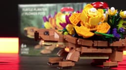 Turtlesed Plantered Flowered Potsed Building Blocks Set Animal Turtle Flower Planter Brick Building Toy for Children Gifts