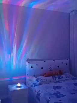 Aurora Borealis Starry Sky Rotating Projector with Remote Control LED Galaxy Night Light 16 Color-Changing Light Effects USBPlug