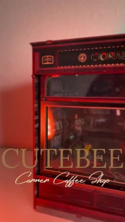 Original CUTEBEE 22cm Book Nook Kit DIY Miniature House Coffee Shop Dollhouse Book Nook Kit 3D Wooden Puzzles for Adults Corner Coffee Shop Booknook Tiny House Bookshelf Decor 3D Wooden Puzzle for Adults DIY Hbby Craft Gift book fans gift christmas decort
