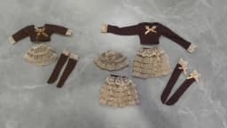 1/3 1/4 1/6 Doll's Clothes Suit for 60/45/30cm Bjd Doll Knitted Top Yarn Skirt Diy Girl Toy Dress Up Play House Doll Accessories