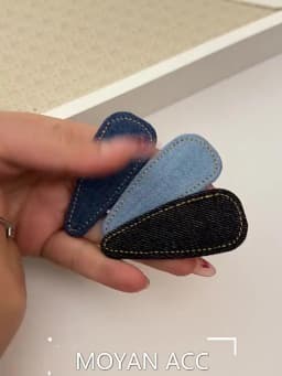 Retro simple denim blue high-end new hairpin broken hair hairpin bangs BB clip temperament versatile side clip