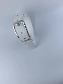 Korean version Golf white leather belt Pin buckle youth pants casual belt original belt for men and women