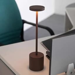 LED Table Lamp Hotel Wireless Rechargeable Desk Lamp Touch Switch Table Lamp Metal Retrolight for Bedroom Living Room Restaurant