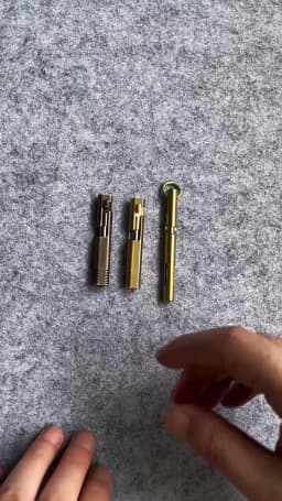 Outdoors EDC Brass Writing Tools Cylindrical Bolt Ballpoint Pen Mini Keychain Business Signature Stationery Gift Pen EDC