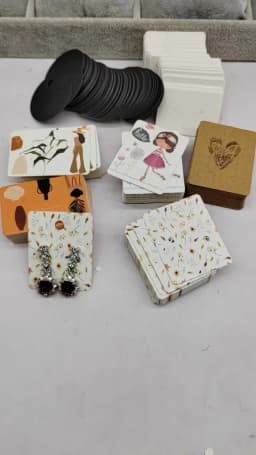 Hot Sale 50Pcs Multi-Style Jewelry Set Package Card 6*9cm Flower/Marbling Design Necklace Earring Pendant Package Card