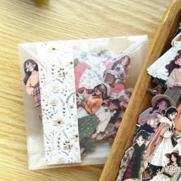 100pcs people like clouds series character theme large portion hard card stickers DIY handbook diary notebook tablet phone case
