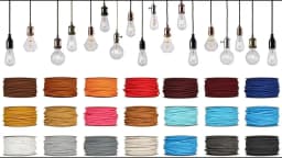 2m 3m 5m 10m 250V 2 Core 0.75mm2 Textile Electric Wire Fabric Cloth Braided Flex Cable Vintage Lamp Cord