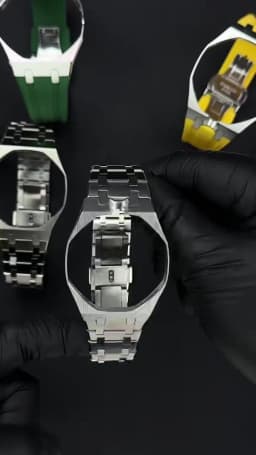 Stainless Steel Watch Case And Strap Mod Kit For Swatch X AP Royal Pop Pocket Changer To Wristwatch Personalized Accessories