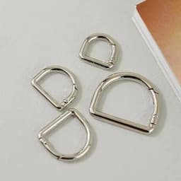 5Pcs D Ring Spring Key Hooks Metal Keyring Clip Spring Ring Buckles Clasp for Belt Backpack Bag Handbag Purse Strap Keychain