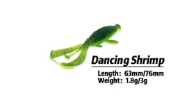 KINGDOM Soft Lure 63mm 76mm Floating Shrimp Bait TPE Lure Realistic Shrimp Worm Soft Bait for Bass Trout Saltwater Fishing