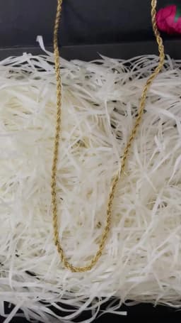 Hip Hop plated 24K Gold Necklace 4MM Twisted Rope Twist Electroplating Gold Necklace for Men & Women Wedding Jewelry Gifts