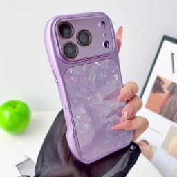 Colorful Shell Pattern Glitter Phone Case For iPhone 18 17 16 15 14 13 Pro Max Shockproof Cover with Camera Control Slide Button