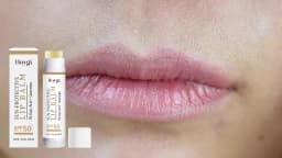 Sun Protective Lip Balm SPF50+ Hydrating Lip Sunblock Fade Lip Lines Nourishing Moisturizing Brighten with Kojic Acid Ceramide