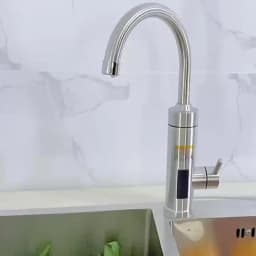 3000W 220V Electric Kitchen Water Heater Tap Stainless Steel LED Digital Instant Hot Water Faucet Heater Cold Heating Faucet
