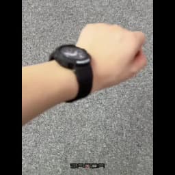 Sanda Trendy Design Soft Student Watch TPU Strap 50M Depth Waterproof Quartz Movement Children Fashion Sports Wrist Watch