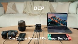 Joyroom 140W GaN Desktop Charger USB C & USB A Smart Display Fast Charger With Retractable Cables For Phones, Tablets, Laptops