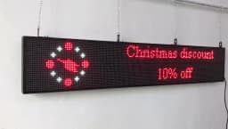 LED Scrolling Display Semi-outdoor Full Color P10 77"X14" WIFI Control Electronic for Business Advertising Board
