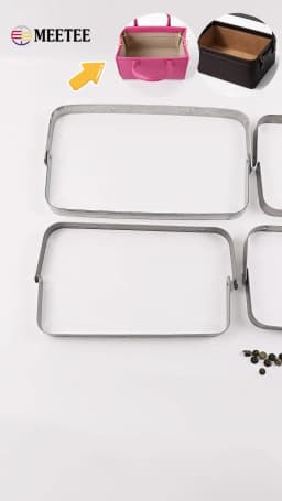 1Set 12-30cm Metal Purse Frame Handbag Internal Doctor Inner Bag Sewing Brackets Bags Handle DIY Leather Crafts Accessories