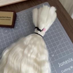 8-9 inch Handmade Angora Mohair Wefts with Cuticles for Custom Wigs, Suitable for Reborn & Blythe Doll DIY, Mohair for Doll