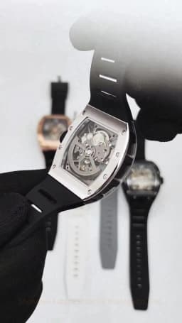 New Style Automatic Watch Tonneau Dial Silicone Strap Waterproof Sport Mechanical Wristwatch Stainless Steel 2026