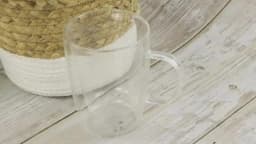 1pc 250ml Premium Double-Walled Borosilicate Glass Coffee Mug with Handle Perfect for Family, Christmas Birthday Party