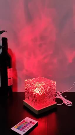 Projector Night Light Galaxy Ocean Wave Usb RGB Led Lights 3D Crystal Night Lights For Bedroom Desk Dynamic Rotating Light