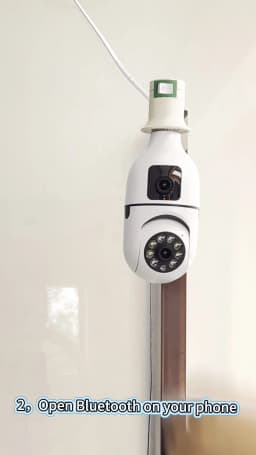 8MP HD PTZ WiFi Dual Lens Dual Screen E27 Bulb Camera Tuya Smart Life Security Video Surveillance Camera Ai Human Auto Tracking
